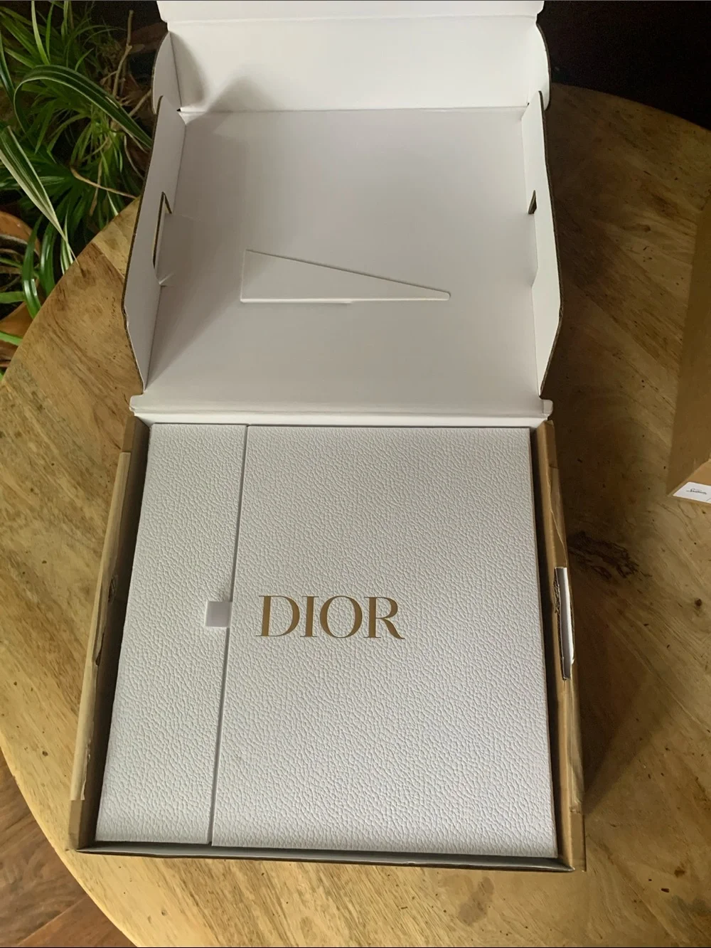 DIOR White Gift Box with Gold Logo -